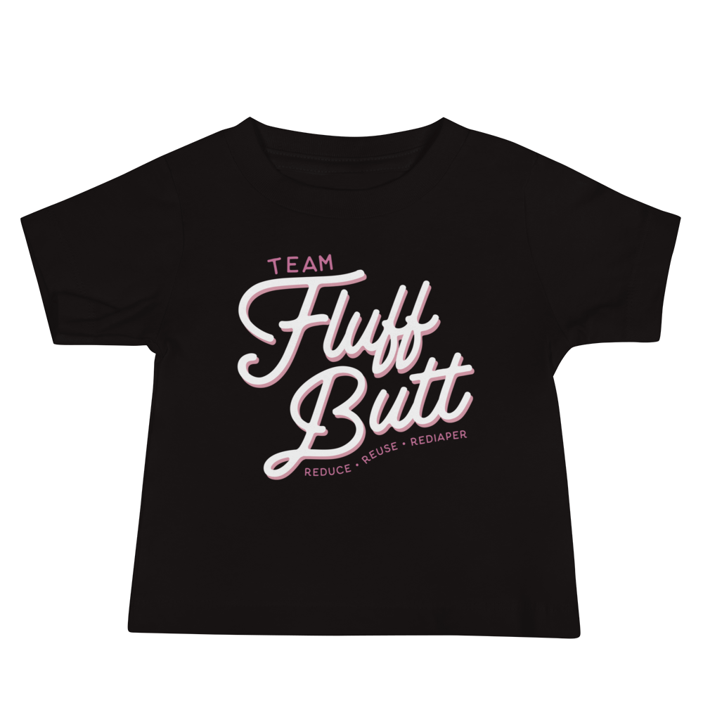 Baby Tee — Team Fluff Butt (Pink)