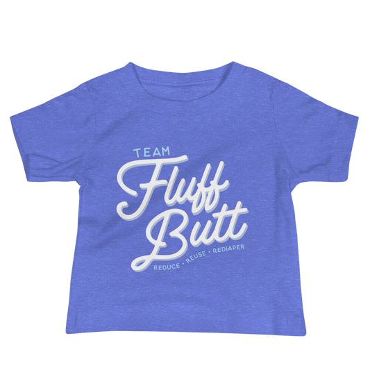 Baby Tee — Team Fluff Butt (Blue)