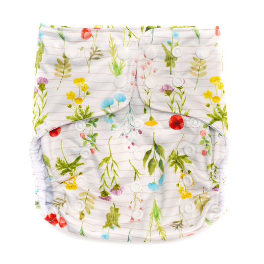 Summer Sprigs One Size Pocket Diaper